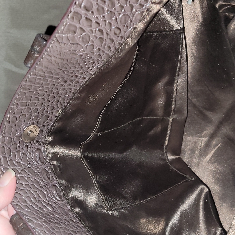 Jana Feifer Purse Leather & Faux Alligator/Crocodile/Snakeskin Print - Picture 4 of 6